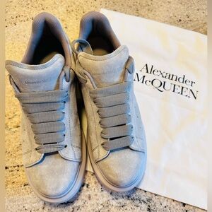 Alexander McQueen Suede Oversized Women’s Sneakers Grey 39